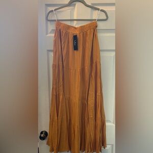 Orange Tiered Maxi Dress